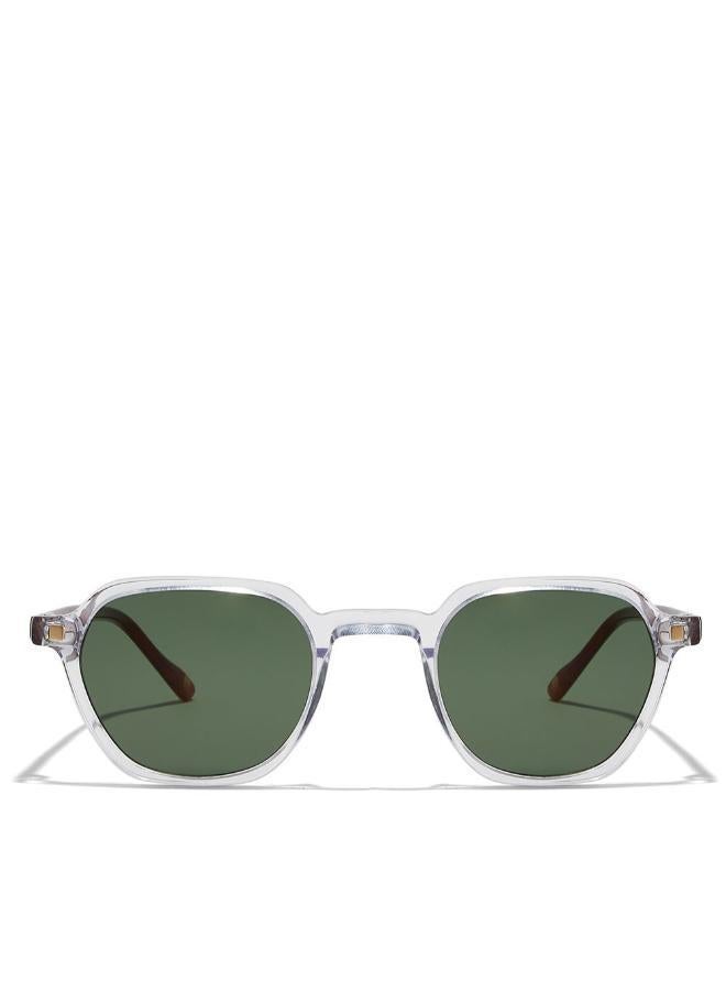 30 سندايز نظارات شمسية نسائية ريفر هندسية بحماية  شفافة وخضراء - Image 1