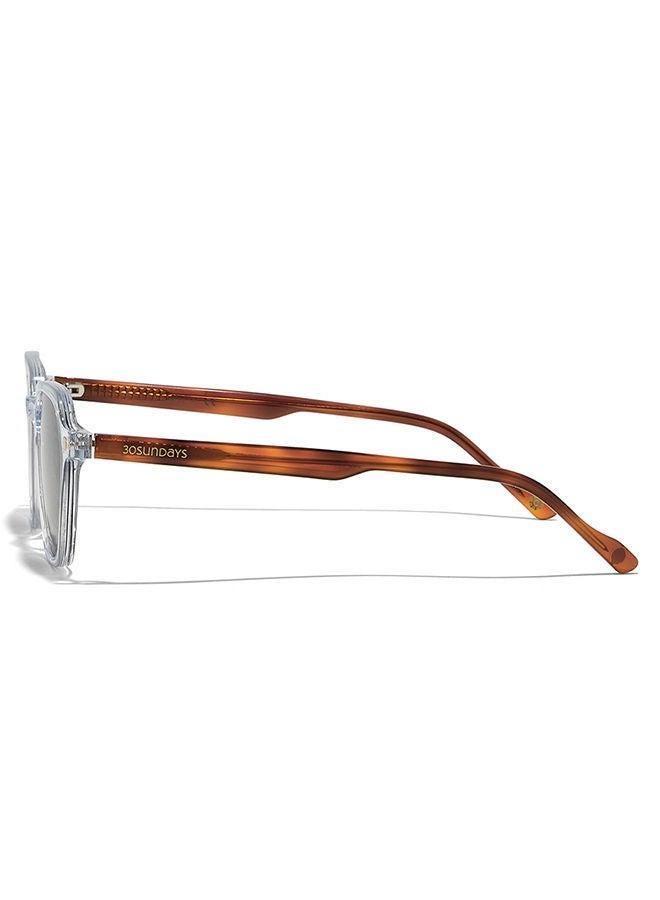 30 سندايز نظارات شمسية نسائية ريفر هندسية بحماية  شفافة وخضراء - Image 4