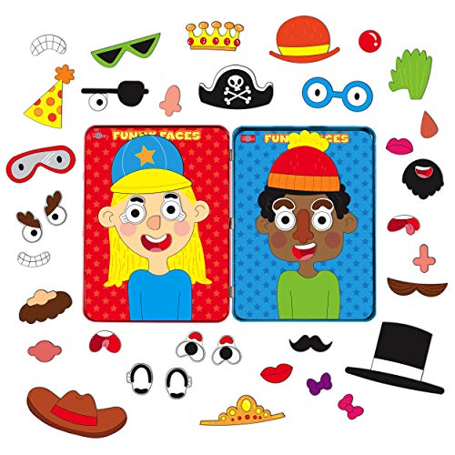 Bendon TS Shure Create Funny Faces Magnetic Activity Tin with Illustrated Magnet Sheets and Playcard 50261 - Image 3