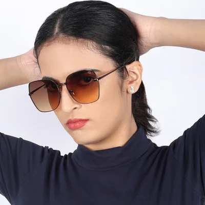 Woggles Stylish & Classy UV Protected Brown Oversized Sunglasses | Men & Women