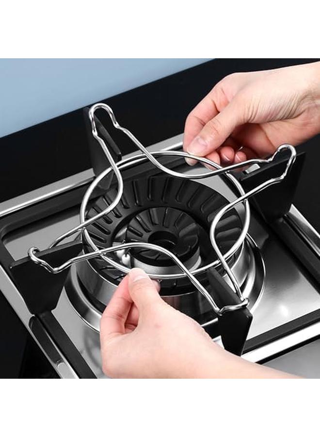 Gas Stove Top Chrome Iron Wok Ring Non Slip Stove Rack Universal For Kitchen And Camping Pot Holder Gas Cooktop Range Pan Burner Grate Support Stand For Gas Hob Accessories - Image 2