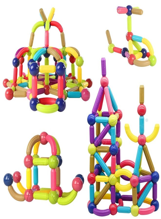 Toyshine 32 Pc Magnetic Roundels Sticks Building Block Constructing & Creative Learning Educational Toy Stem Kit for 3+ yrs Kids - Image 1