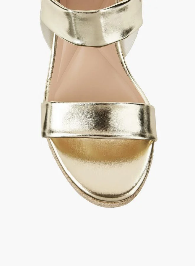 Celeste GOLD Women Wedge Heel Espadrille Sandals for Women | Best Price UAE