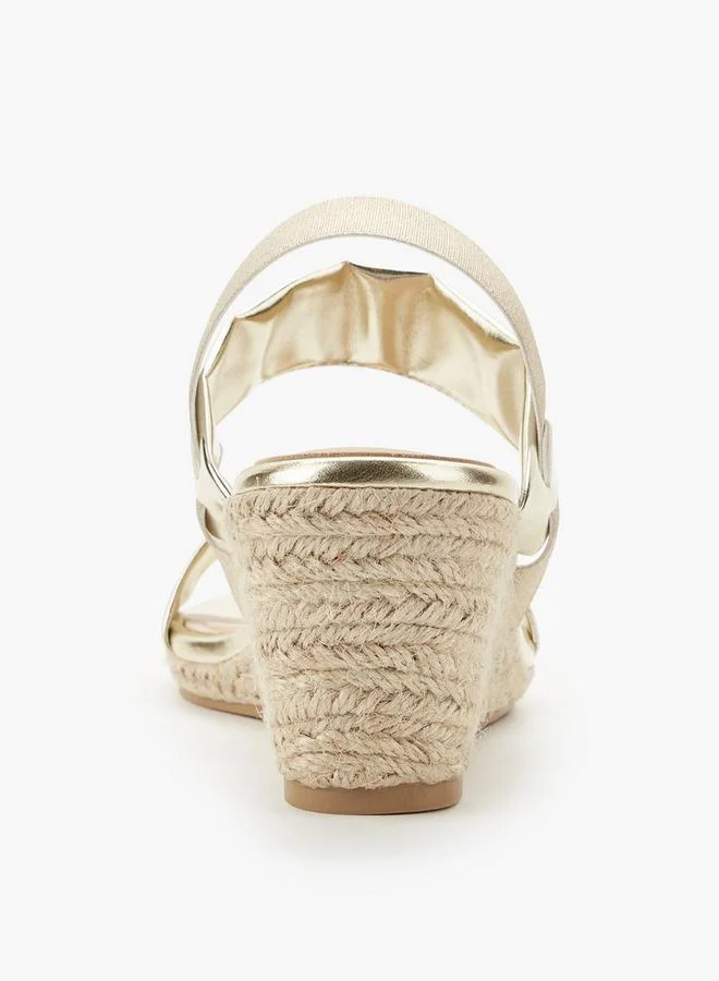 Celeste GOLD Women Wedge Heel Espadrille Sandals for Women | Best Price UAE