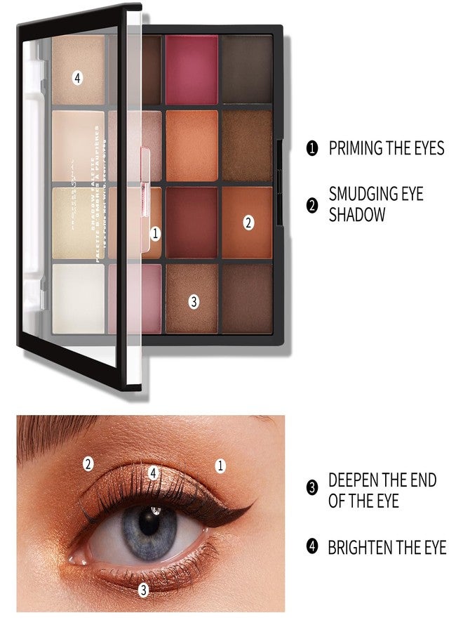 بوبين مجموعة ظلال العيون الملونة من بوبين - 16 لونًا، ظلال عيون مطفية ولامعة، باليتات ظلال عيون زاهية، قابلة للمزج، سهلة التطبيق لإطلالات ساحرة وجذابة (3#) - Image 4