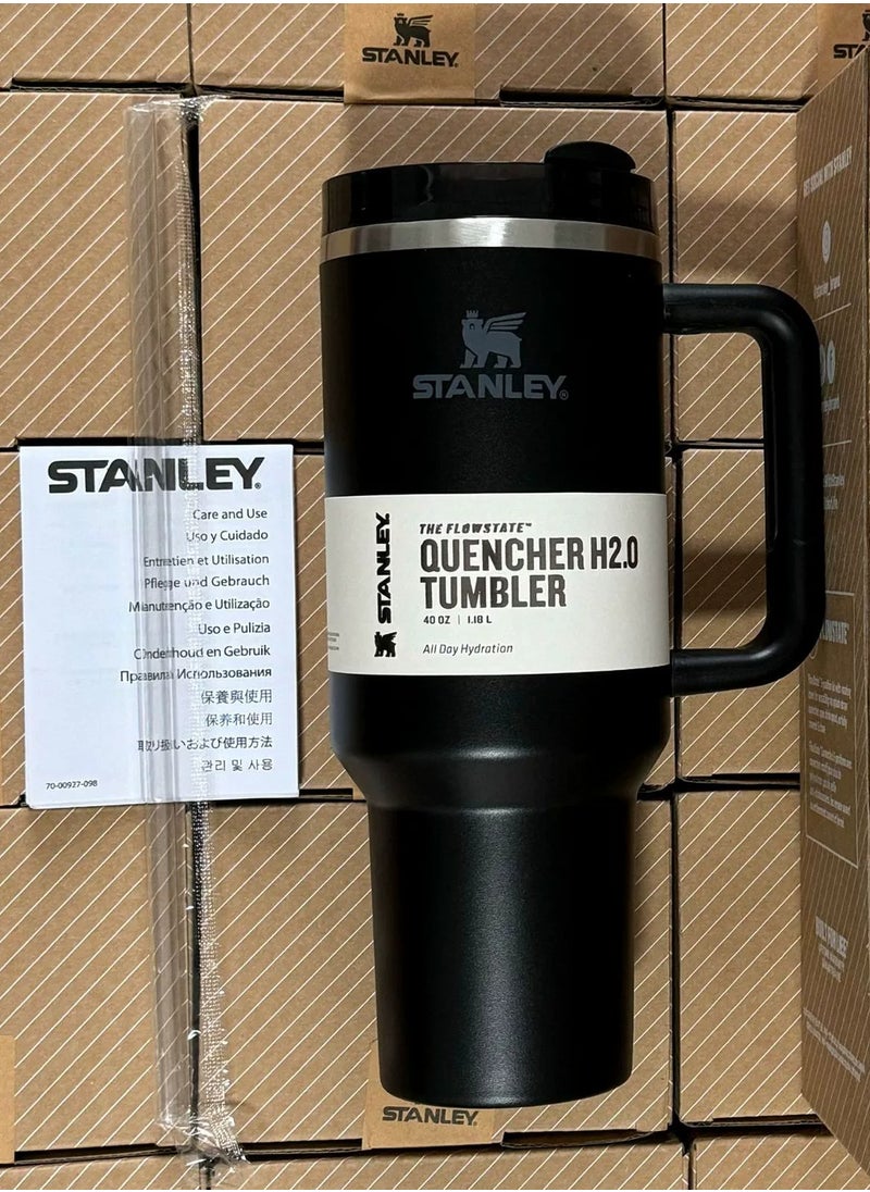 ستانلي كوب Quencher H2.0 FlowState من الفولاذ المقاوم للصدأ معزول بالفراغ مع غطاء وقش للمياه والشاي المثلج أو القهوة والعصائر وأكثر من ذلك، 40 أونصة  - Image 1
