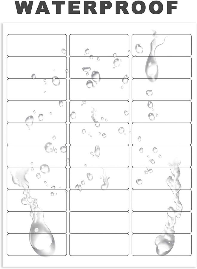 Mr-Label 1"x 2-5/8" Matte Frosted Clear Address Labels - Waterproof and Tear-Resistant - for Inkjet & Laser Printer - for Envelope | Gift Bag | Bottle| Bar Code (50 Sheets Total 1500 Labels) - Image 5