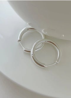Ambers 925 Sterling Silver Earrings Simple Circle Ear Buckle Lightweight Fashion Earrings For Women Minimalist Style Design