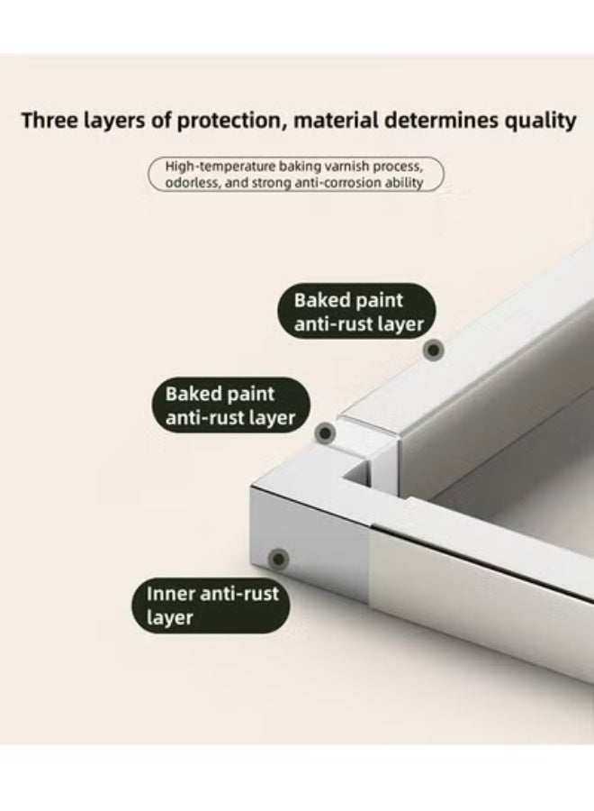 Nordic Light Luxury Style Round Coffee Table, Double-Layer Open Storage Cabinet, Glass Top Metal Frame, Bedroom and Living Room Coffee Table, Tea Table, End Table, Sofa Side Table, Diameter 60cm.（Golden） - Image 3