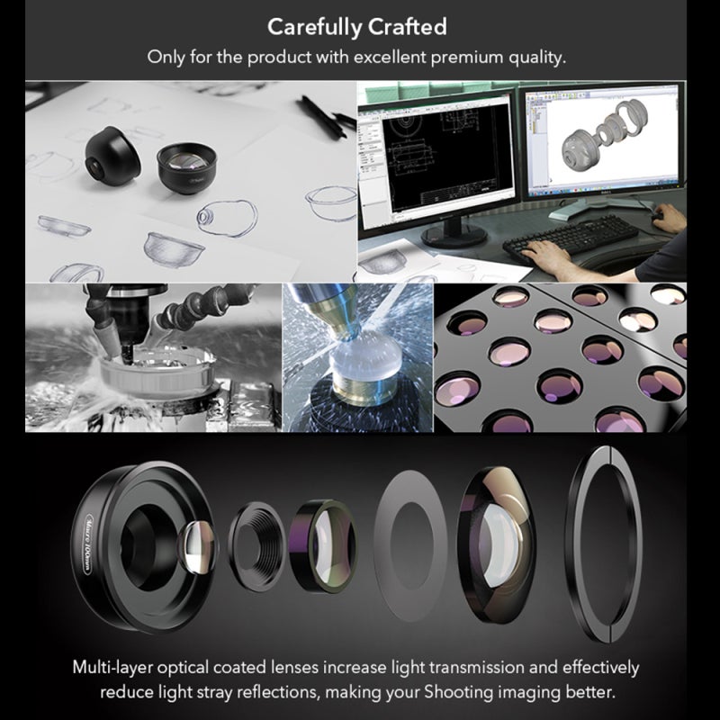 APEXEL APL-HB100mm Universal Smartphone Macro Lens 4K HD Phone Camera Lens No Distortion Blurry Background Compatible with iPhone 11/XS/XS Max/XR/X/8/8 Plus - Image 3