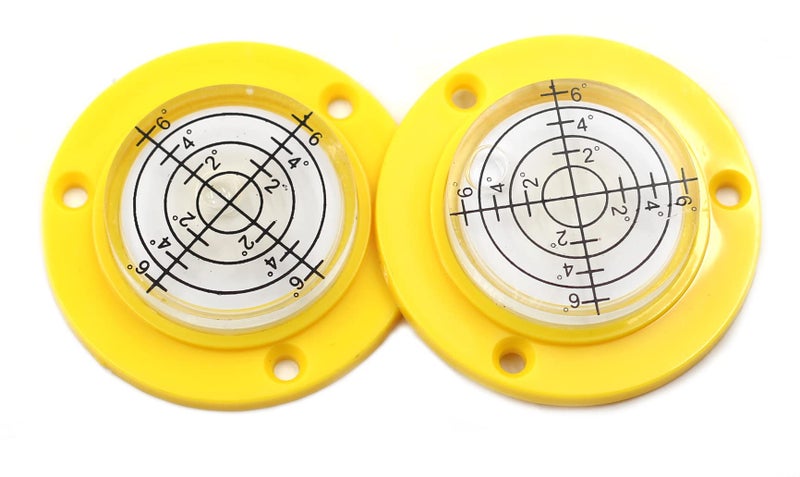 Driak 2PC 50mm/1.96" Multipurpose Circular Bullseye Bubble Spirit Level With Mounting Hole - Image 1