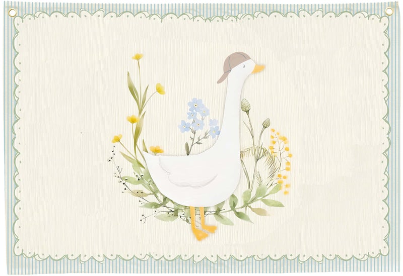 Sioial Silly Goose Nursery Rectangular Canvas BannerBoho Flag Wall Sign Decor for Boys Toddler Kid Baby Room Bedroom Playroom Kindergarten Reading Room DecorBaby Shower Birthday Christmas Gift - Image 2