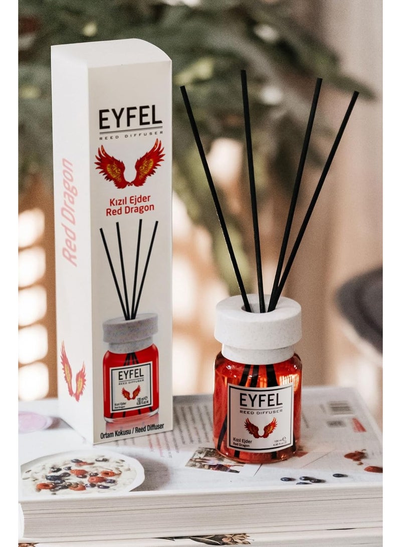 EYFEL EYFEL Red Dragon Reed Diffuser, 120ml | Premium Eau de Parfum | Exotic & Bold Fragrance for Home & Office - Image 4