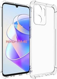 USTIYA Case for Honor X7A Clear TPU Four Corners Protective Cover Transparent Soft funda