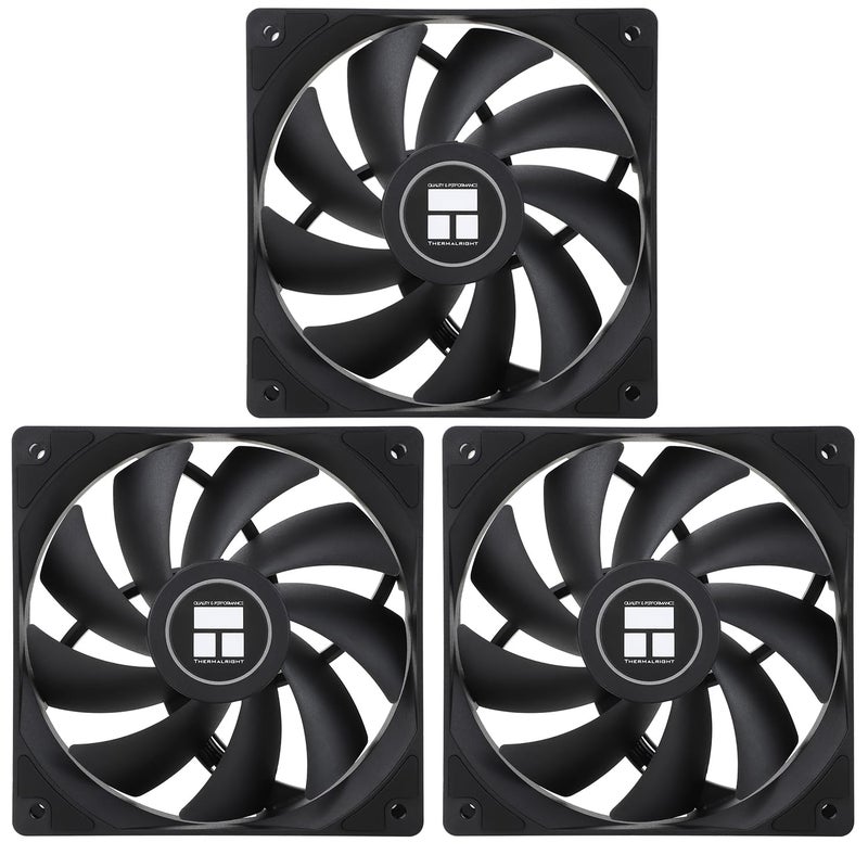 ثيرمالرايت مروحة وحدة المعالجة المركزية Thermalright TL-C12C X3، مروحة تبريد علبة بحجم 120 مم، مروحة كمبيوتر صامتة 4 دبابيس PWM مع محمل S-FDB مدمج، تصل سرعتها إلى 1550 دورة في الدقيقة (3 قطع) - Image 1