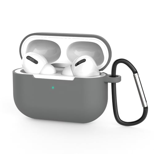 Like Star LikeStar® Apple AirPods Pro 3 Case Cover, Shockproof Protective Silicone Skin with Keychain, Anti-Slip, Scratch-Resistant, Full Body Protection for AirPods Pro 3 Charging Case (2025 Model) - Grey - Image 1