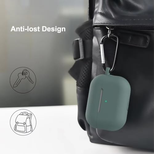 Like Star LikeStar® Apple AirPods Pro 3 Case Cover, Shockproof Protective Silicone Skin with Keychain, Anti-Slip, Scratch-Resistant, Full Body Protection for AirPods Pro 3 Charging Case (2025 Model) - Grey - Image 5