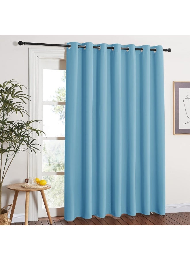 NICETOWN Sliding Glass Door Curtains - Patio Door Blinds, Luxury Home Blackout Curtains for Villa/Hall, Blinds for Bedroom (Teal Blue, 100 inches x 84 inches) - Image 2
