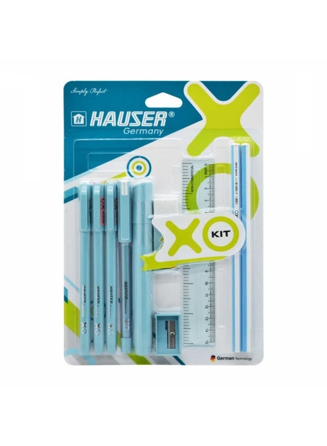 HAUSER Flair Hauser XO Writing Stationery Kit | A Complete Writing Kit | Gift Set for Kids Students & Office | Combination Set of 10 - Color May Vary - Image 1