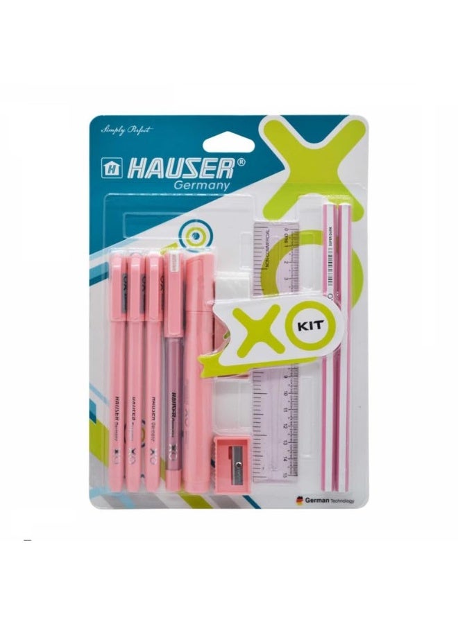 HAUSER Flair Hauser XO Writing Stationery Kit | A Complete Writing Kit | Gift Set for Kids Students & Office | Combination Set of 10 - Color May Vary - Image 2