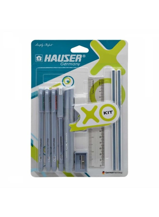 HAUSER Flair Hauser XO Writing Stationery Kit | A Complete Writing Kit | Gift Set for Kids Students & Office | Combination Set of 10 - Color May Vary - Image 3