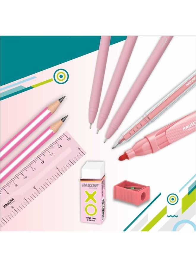 HAUSER Flair Hauser XO Writing Stationery Kit | A Complete Writing Kit | Gift Set for Kids Students & Office | Combination Set of 10 - Color May Vary - Image 5