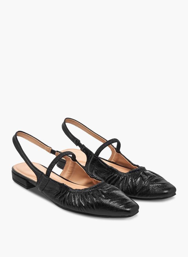 سيليست أحذية نسائية بحمالة خلفية بنسيج مزخرف وشريط مطاطي - Image 3