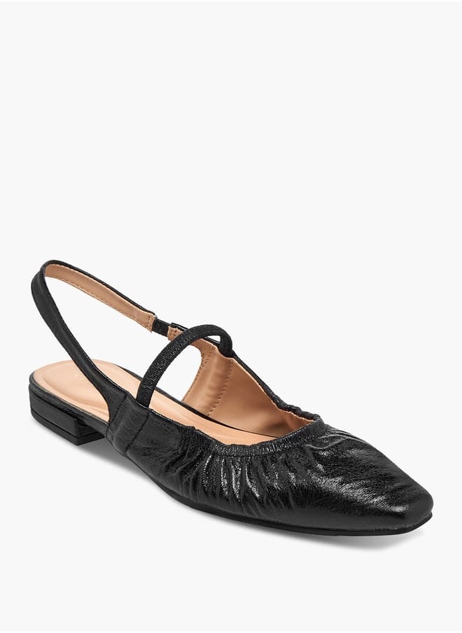 Celeste Women's Textured Slingback Shoes with Elasticated Strap  - Image 2