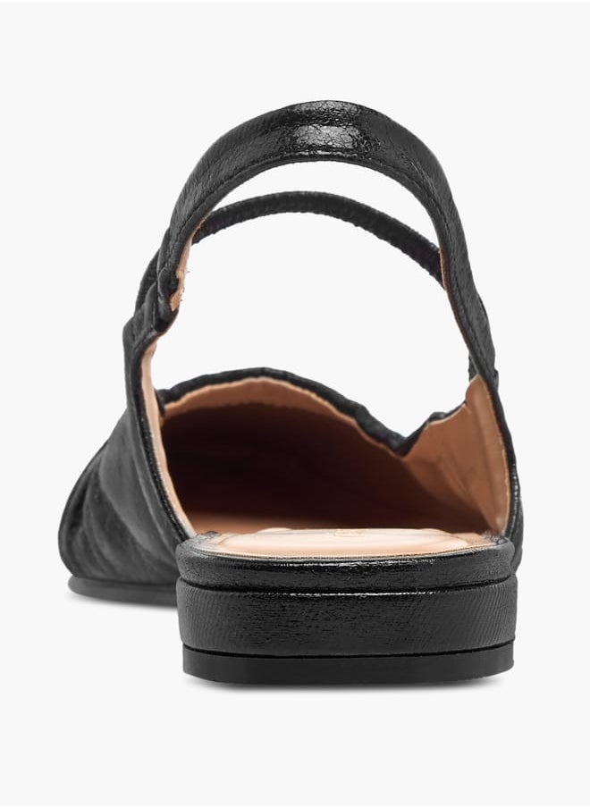 Celeste Women's Textured Slingback Shoes with Elasticated Strap  - Image 5