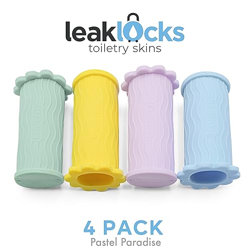 Rinseroo LeakLocks® Toiletry Skins™ Elastic Sleeve for Leak Proofing Travel Container in Luggage. For Standard and Travel Sized Toiletries. Reusable Accessory for Travel Bag Suitcase and Carry-on Luggage - Image 2