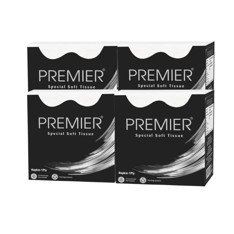 Premier Tissue Paper Napkins, 1 Ply - 90 Pulls (Pack of 4), 360 sheets | Special Soft Tissue Napkins for Salons & Spa, Perfect for event, offices - Image 5