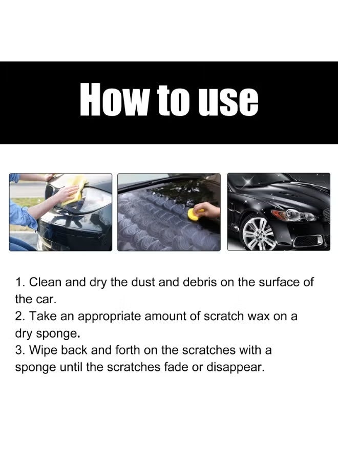 RAYHONG Car Scratch Removal Wax Kit, 120ml Auto Scratch Repair Polish with Sponge and Towel, Paint Restorer for Light to Medium Scratches, Stains and Swirl Marks - Image 5