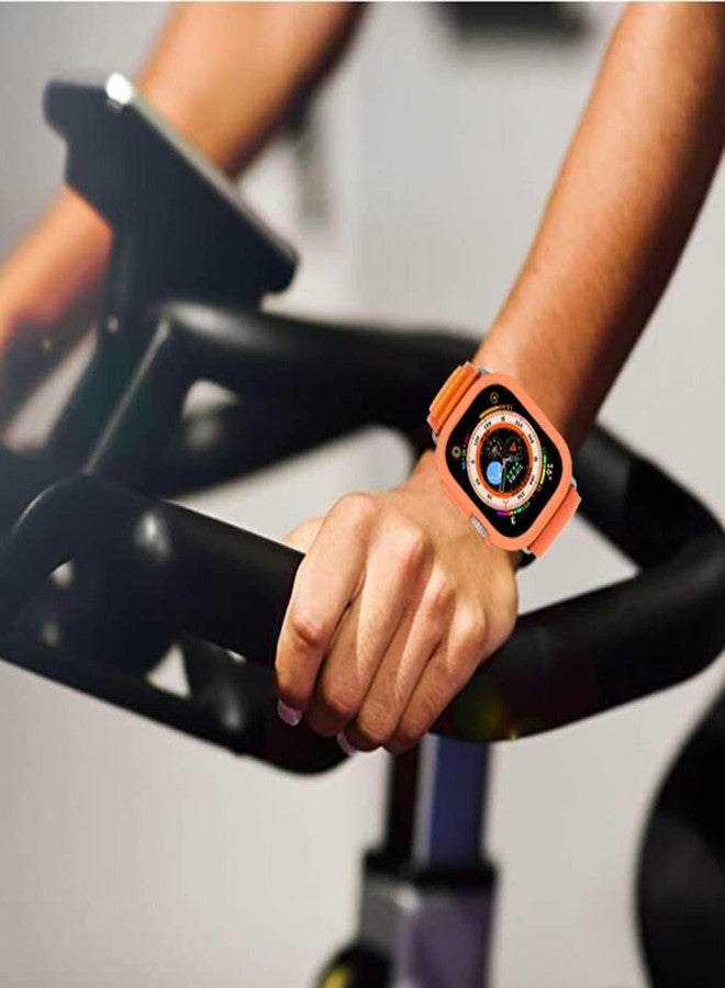 Yrzper Compatible for Apple Watch Ultra 3/2/1 49mm Case All-Round Shockproof TPU Silicone Protective Cover Bumper Shock-Absorbing Scratch-Resistant Case for Women Men (9Pack) - Image 4