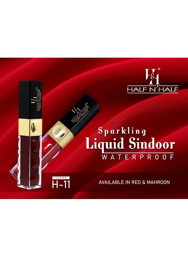 Half N half Sparkling Liquid Sindoor Water Proof H-11 Red - Image 5