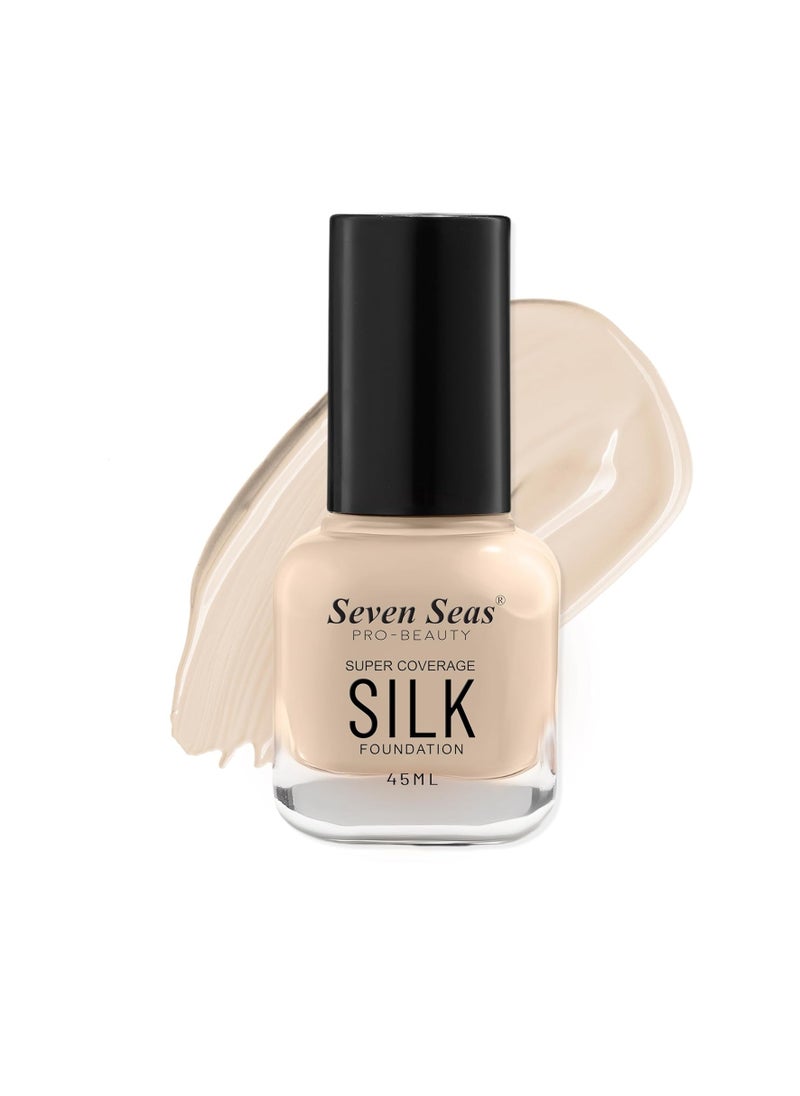 Seven Seas Seven Seas Super Coverage Silk Foundation Matte Finish   Blendable Normal to Oily Skin Combination Smooth WIth Flawless Beauty  Natural  - Image 1