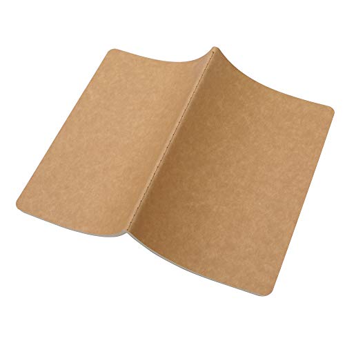 TWONE 3 Pack Travel Journal Notebook for Travelers or School - Kraft Brown Soft Cover - 5.5” x 8.25” - 120 Ruled Pages, 60 Sheets - Image 5