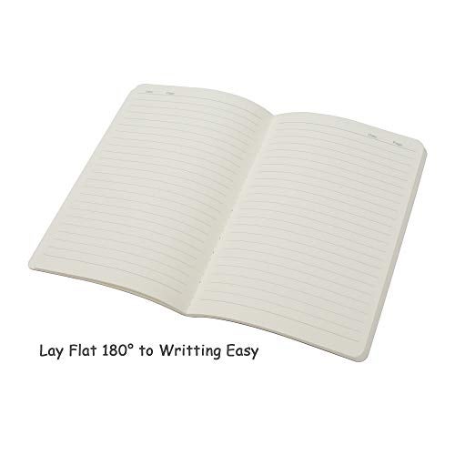TWONE 3 Pack Travel Journal Notebook for Travelers or School - Kraft Brown Soft Cover - 5.5” x 8.25” - 120 Ruled Pages, 60 Sheets - Image 3