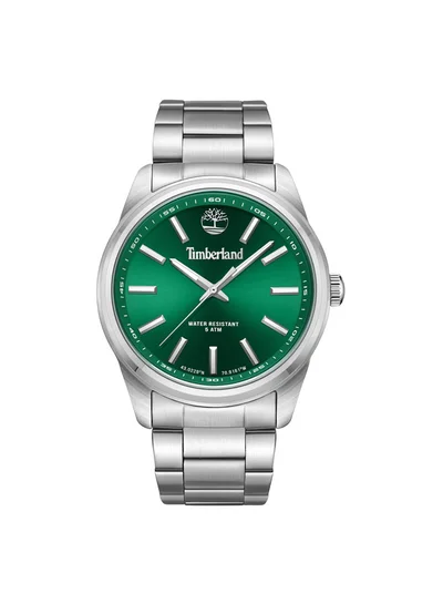 Timberland Men's Northbridge Green Dial Stainless Steel Bracelet Analog Watch for Men, 45mm