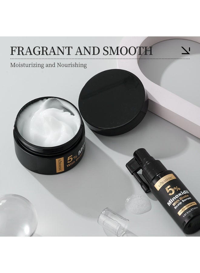 Kormesic كريم تدليك فروة الرأس KORMESIC 5% مينوكسيديل مع البيوتين 100 جم / 3.53 أونصة – للعناية بفروة الرأس وتحسين مظهر الشعر - Image 3