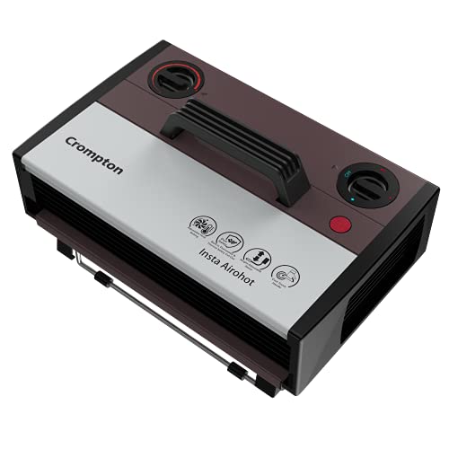 Crompton Insta Airohot 2000W heat convector with adjustable Thermostats Plastic body ISI Approved, Maroon, Standard - Image 2