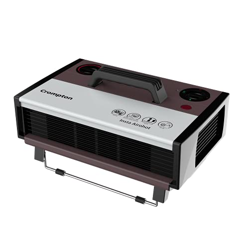 Crompton Insta Airohot 2000W heat convector with adjustable Thermostats Plastic body ISI Approved, Maroon, Standard - Image 1