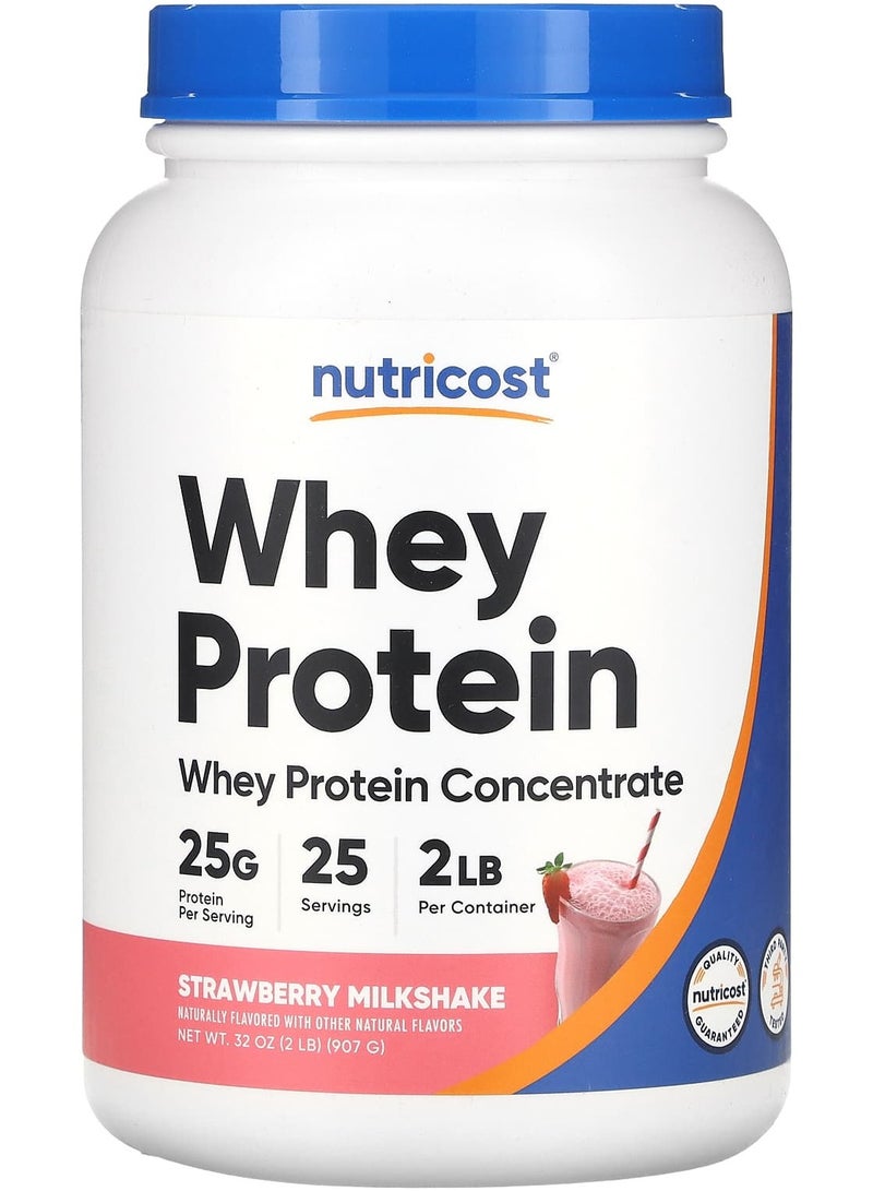 Nutricost Whey Protein Concentrate, Strawberry Milkshake, 2 lb (907 g)