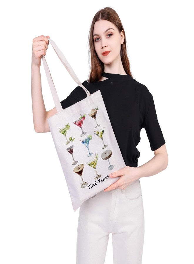 MEIKIUP Espresso Martinis Gift Tini Time Espresso Martini Tote Bag Espresso Martini Lover Gift Cocktail Shoulder Bag (Tini Time TB) - Image 4