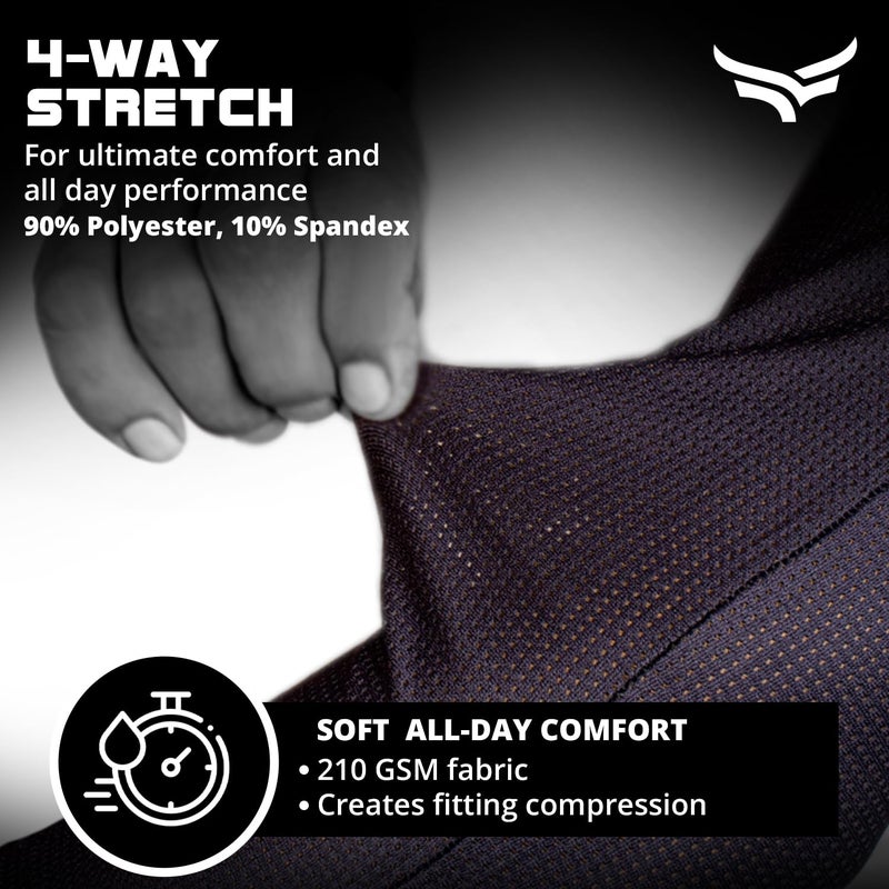 XTRIM Unisex Arm Compression Sleeves for Outdoor & Indoor, Dust and Sun Protection Sleeves for Men & Women, Arm Sleeves for Bike Riding, Cricket, Running & Basketball (Medium, Jet Black) - Image 5