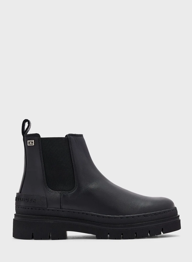 TOMMY HILFIGER Casual Leather Ankle Boots