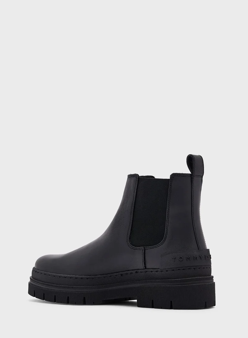 TOMMY HILFIGER Casual Leather Ankle Boots