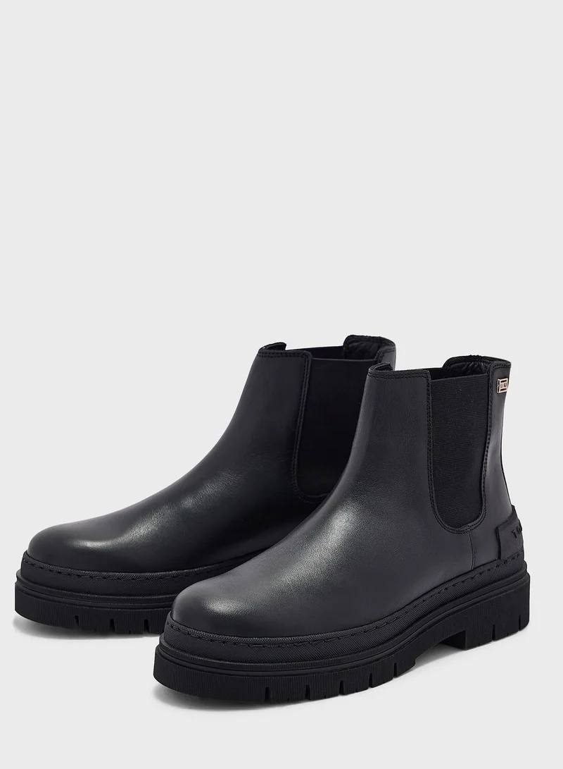 TOMMY HILFIGER Casual Leather Ankle Boots