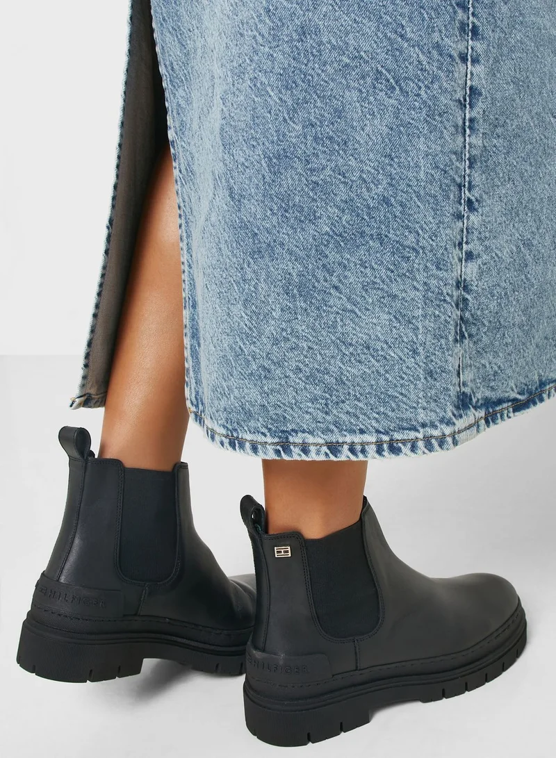 TOMMY HILFIGER Casual Leather Ankle Boots