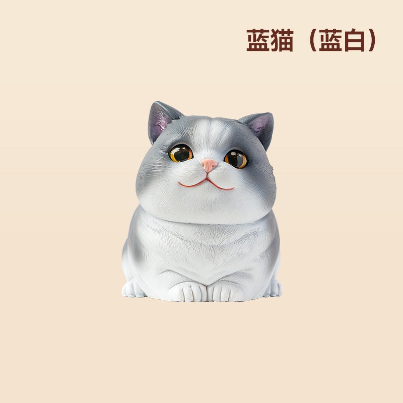 Generic Creative fun cartoon cat meow a meow ornament cute doll office car decorations student gift B blue cat