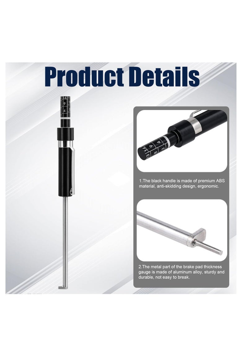 SYOSI Brake Pad Thickness Gauge, Brake Pad Measure Tool with Scale, Brake Pad Gauge, Brake Pad Tester for Internal External Brake Pads Measuring, Time Saving Automotive Measurement Tool - Image 2